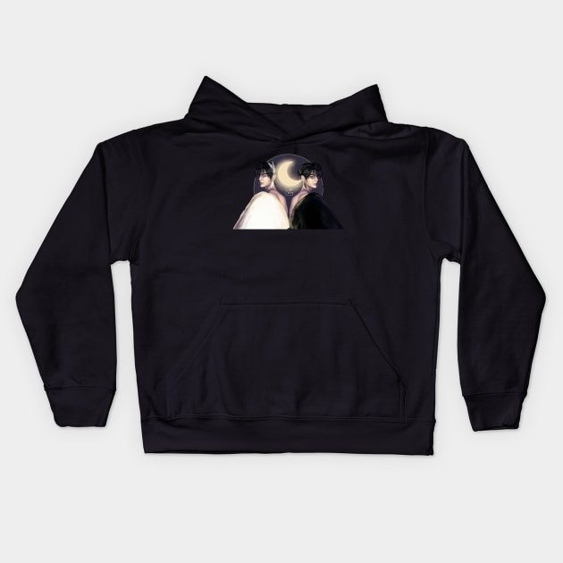 White and Black Swan Taehyung Kids Hoodie by _LunarChim_